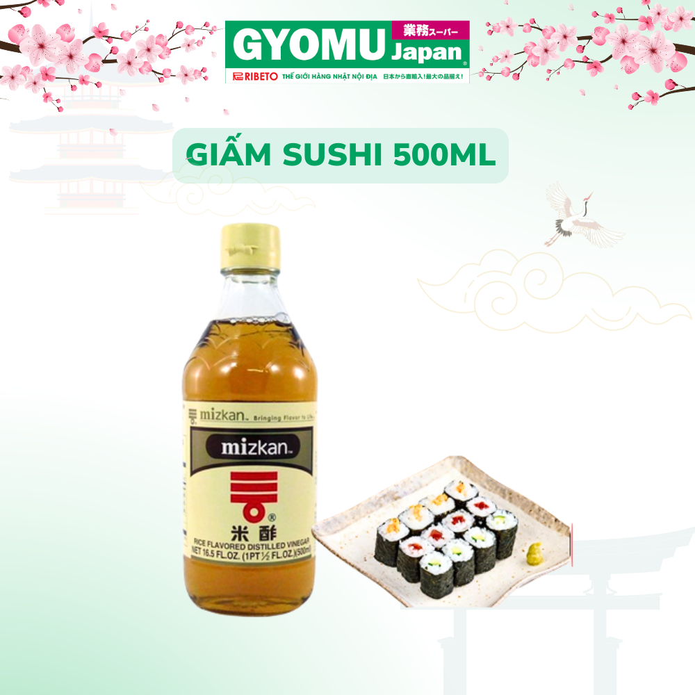 Giấm (Dấm) Trộn Sushi Su 500Ml (Chai) - Gyomu Japan