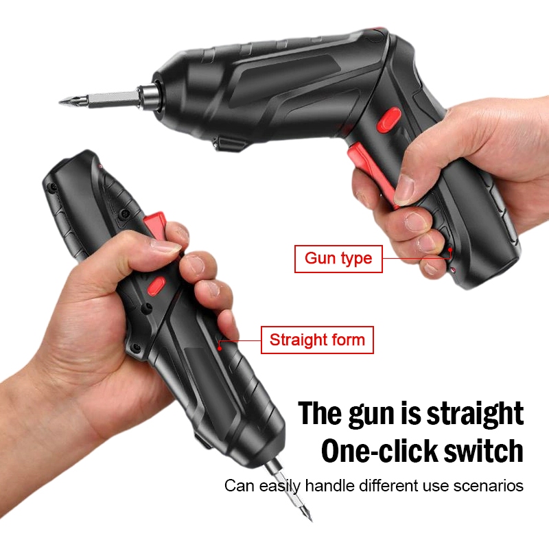 Máy khoan không dây cầm tay TAYO Tua vít Bộ 48 món, xoay 90° cơ công suất cao có led