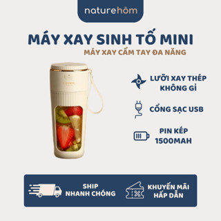 Máy Xay Sinh Tố Mini Ceool 10 Lưỡi, Máy Xay Cầm Tay Đa Năng 340ml, Xay Được Đá  Naturehome
