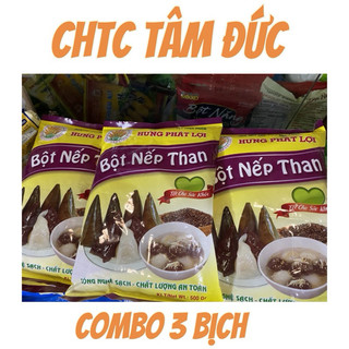 Combo 3 bịch Bột nếp than Hưng phát Lợi bịch 500g