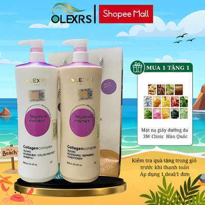 Cặp Dầu Gội Xả Olexrs Hair Salon Giúp Phục Hồi Và Giữ Màu Cho Tóc 960ml (Tím)