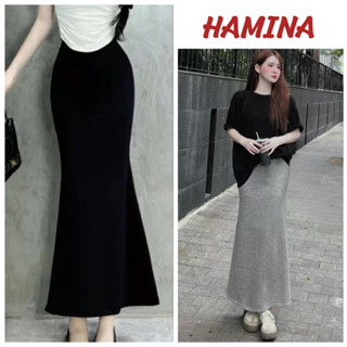 Chân Váy Đuôi Cá Dáng Dài Midi Cạp Chun Chất Cotton BigSize, Chân Váy Suông Dài Cạp Phẳng 326