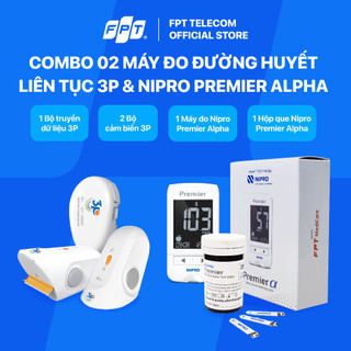 Combo 02   Máy đo đường huyết liên tục 3P+ 01 Máy đo đường huyết Nipro