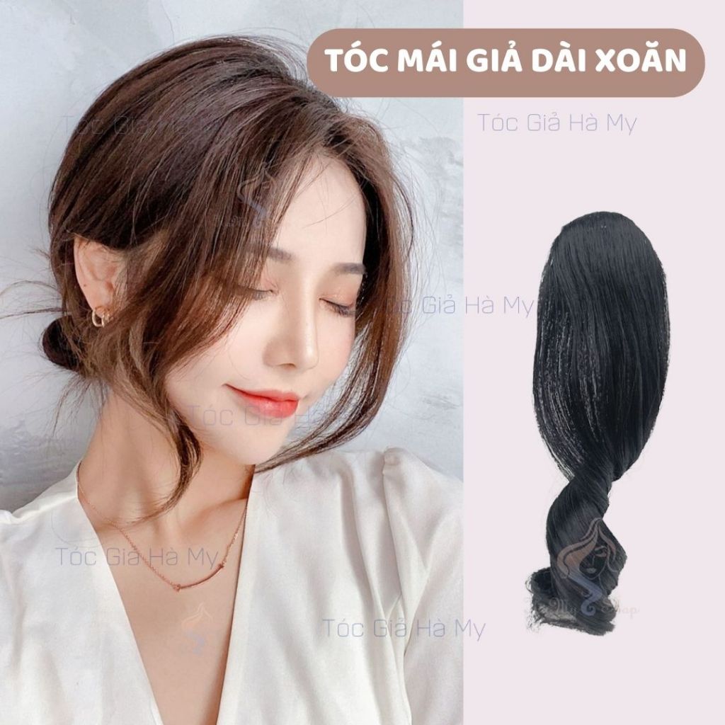 Tóc Mái Giả Dài Xoăn Hàn Quốc