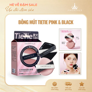 《Amortals Vietnam》Bộ 3 Mút Trang Điểm AMORTALS Pink & Black / TieTie  tán kem nền, cushion tiện lợi