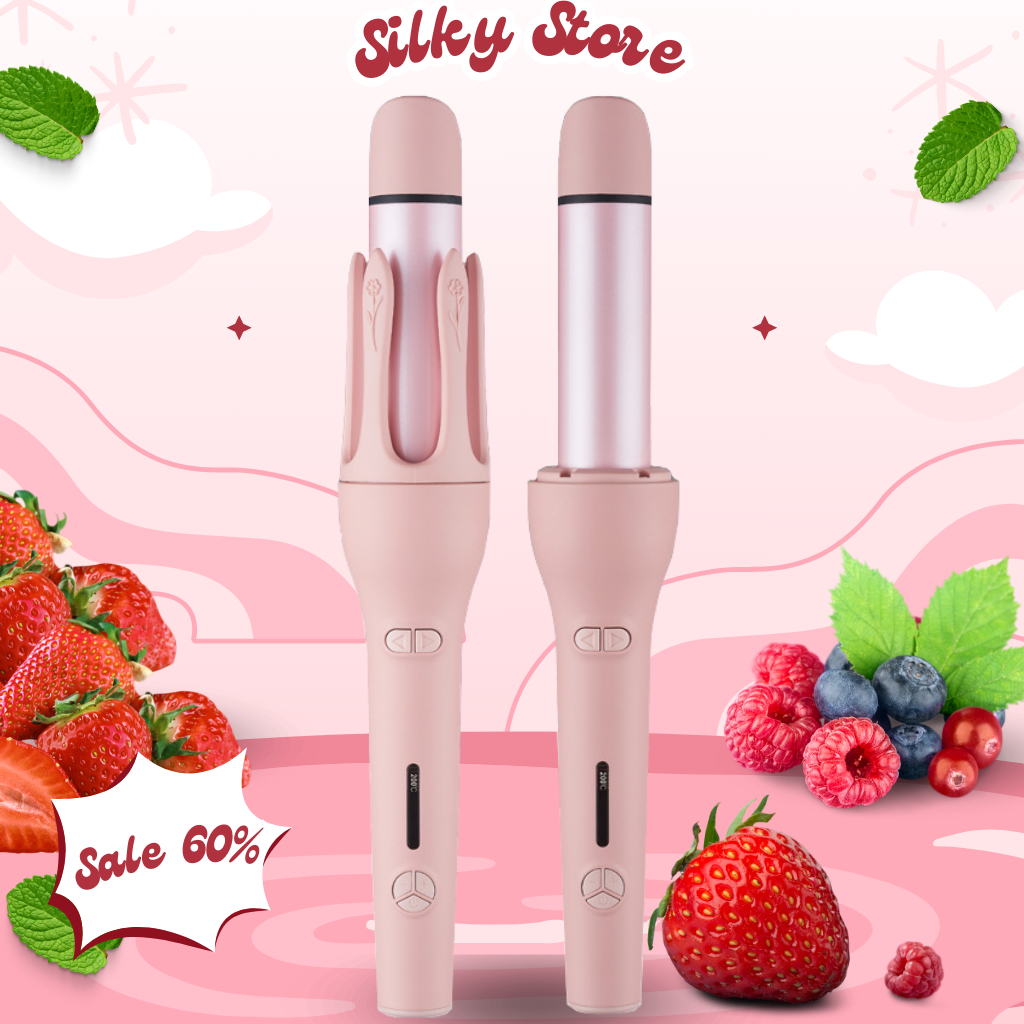 Máy Uốn Xoăn Tự Động Silky Store Tích Hợp Duỗi Là Thẳng Tóc, Máy Tạo Kiểu Tóc 2 in 1 Uốn Duỗi Nhẹ Nhàng Tiện Lợi - Extra