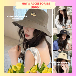  Mũ bucket có dây suông kết tóc tiện lợi dành cho nữ Nón vành tròn Nbivesrt thời trang 4 mùa - MV94 