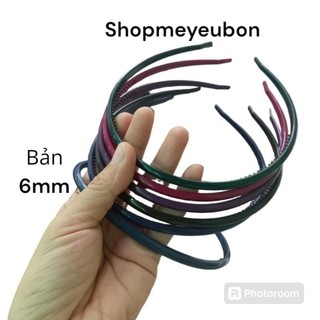 Combo 6 bờm cài tóc bản nhí màu đen (bản 6mm)