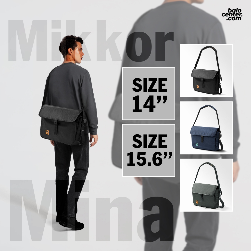 Túi Laptop Đeo Chéo Thời Trang - Cặp Xách Đựng Laptop Mikkor The Mina Messenger - Nhiều Màu, 2 Size Lựa Chọn 14" & 15.6"