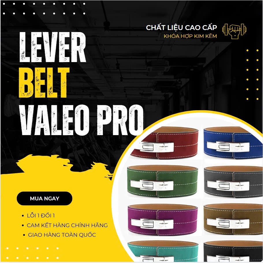 Đai lưng LEVER BELT VALEO VL010-25 – Chống lưng chuẩn gym thủ chuyên nghiệp