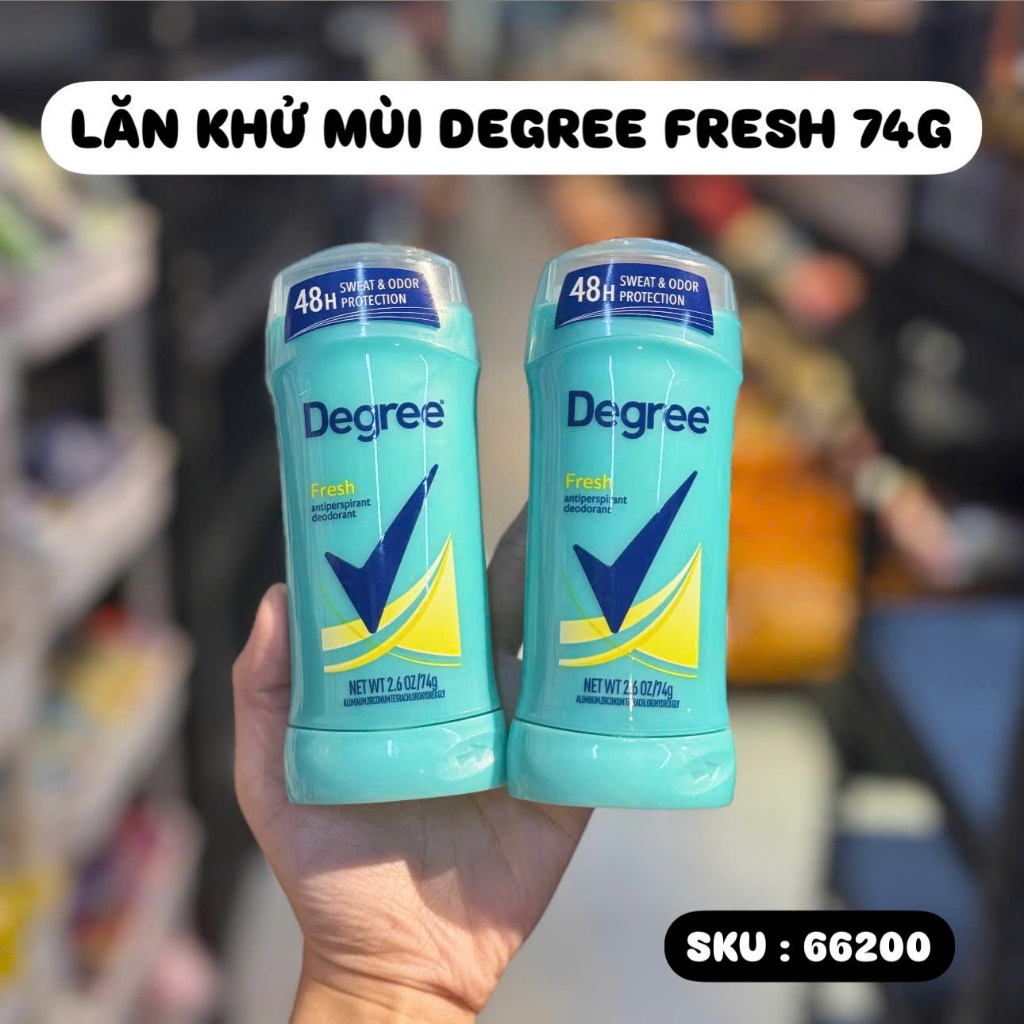 Lăn sáp khử mùi & ngăn tiết mồ hôi Degree Nữ 74g - Fresh