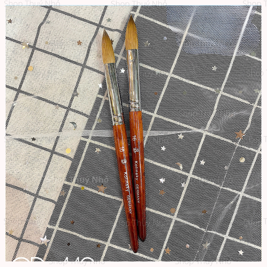 Cọ đắp bột lông chồn cao cấp số 16 dụng cụ làm móng tay chuyên nghiệp nghệ thuật nail