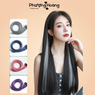 Tóc Giả Nữ Highlight Dài 60cm – Sợi Tơ Mềm Mượt Như Tóc Thật – Dễ Dùng, Không Cần Nhuộm