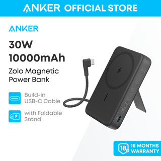 Anker Zolo Pin dự phòng Magnetic Bộ sạc di động không dây 10.000mAh với Sạc nhanh tối đa 30W Bộ pin có Cáp USB-C