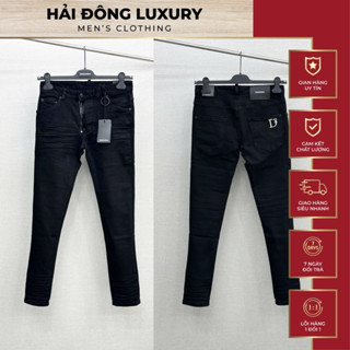 Quần Jean Đen Trơn DSQ Tag D2 Túi Sau Siêu Đẹp,Thiết Kế Túi Lệch,Fom Biker Ống Côn Ôm Dáng Chuẩn Hàng loại 1