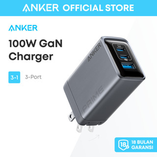 Anker Prime Charger, 100W 3-Port GaN USB C Charger Block Foldable and Compact