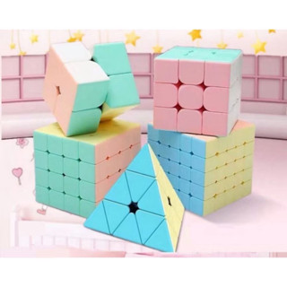  Bộ Sưu Tập Rubik  Macaron 2x2 3x3 4x4 5x5 Pyraminx Rubic Biến Thể Stickerless 