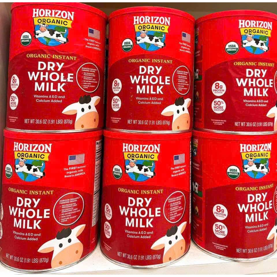 Date xa- SỮA TƯƠI HORIZON ORGANIC DẠNG BỘT 870G