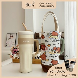 [TẶNG 1 TÚI TỰ HÀO CHO DH 99K] Túi đựng bình nước 1250ml 1500ml canvas phối vải nhiều mẫu Hiany