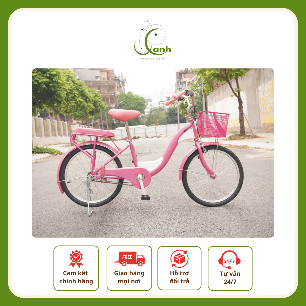 Xe đạp Tango hello hồng 20 inch – Thiết kế gọn nhẹ, tiện lợi cho mọi hành trình