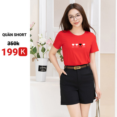Quần sooc nữ NS09 màu Đen/Nâu/Kem chất Tuypsi Loza LQ014208