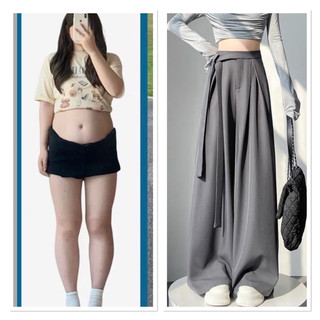  QUẦN TÂY ỐNG RỘNG  CÓ BIGSIZE 40- 75KG    chất ruby đẹp loại 1  lưng cao thắt nơ bản to hot trend 2024-HVS-Mã 6324 