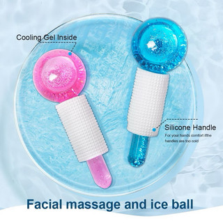 2 Cái / hộp Crystal Ice Con Lăn Năng Lượng Massage Làm Đẹp Mặt Mắt Pha Lê Quả Cầu Đá Chăm Sóc Da