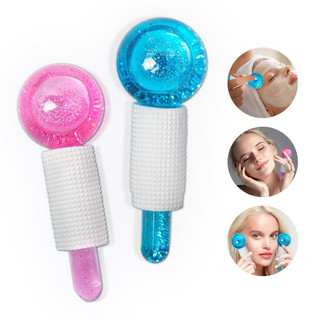 2 Cái / hộp Crystal Ice Con Lăn Năng Lượng Massage Làm Đẹp Mặt Mắt Pha Lê Quả Cầu Đá Chăm Sóc Da