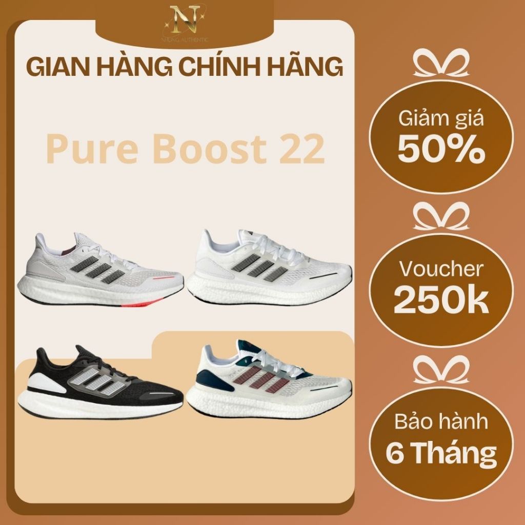 [CHÍNH HÃNG] Giày Adidas PureBoost 22 Running AUTHENTIC. Giày Sneaker PureBoost Basic Êm Nhẹ Nam Nữ