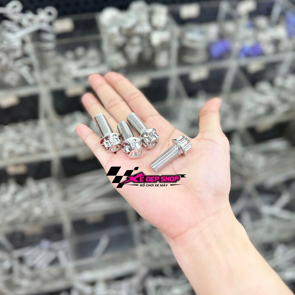 Combo 04 ốc đĩa salaya inox 304 8li - ốc salaya 8li bắt đĩa cho các dòng xe thông dụng