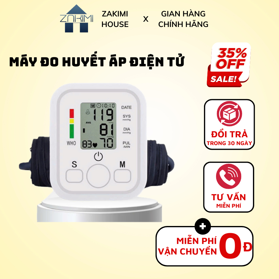Máy Đo Huyết Áp Điện Tử – Đo Bắp Tay, Tích Hợp Giọng Nói Tiếng Việt, Kiêm Đo Nhịp Tim Chính Xác (YUNOZA)