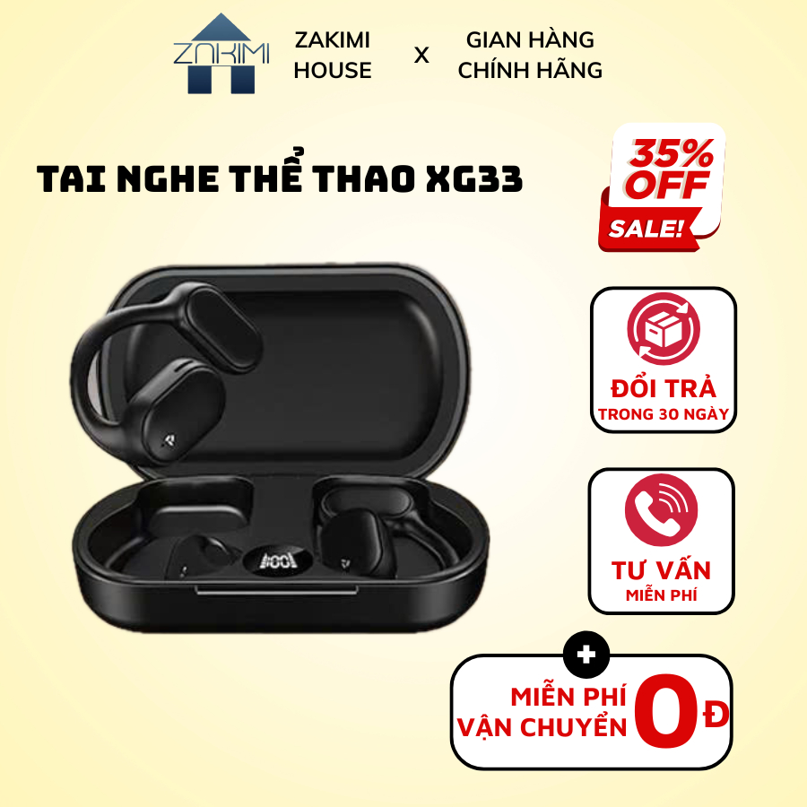 Tai Nghe Thể Thao XG33 – Kết Nối Bluetooth Ổn Định, Cảm Ứng Tiện Lợi, Có Micro (YUNOZA)