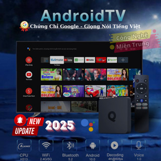 Tivi Box - Android Box Q - Ram 2G - Android TV - Chứng Chỉ Google Asistant - Tìm Kiếm Bằng Giọng nói - Netflix