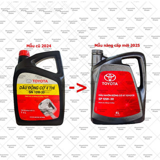 Dầu Nhớt Ô-Tô Toyota 10w30 SN 4.000ml ( 4L):  Dùng  cho ô-tô động cơ máy xăn.g