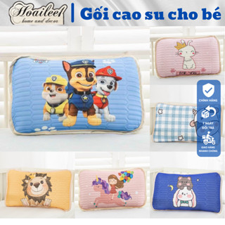 Gối cao su non cho bé lõi ruột gối bông gòn gối cho bé chống nõm chống đẹp đầu nhiều màu sắc kích thước 30x50cm