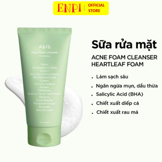 Sữa rửa mặt diếp cá ngừa mụn Abib Acne Foam Cleanser Heartleaf Foam 150ml