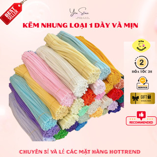 Kẽm Nhung Loại 1 Tone Pastel,Tone Macaron Dày Mịn Dùng Làm Hoa Handmade,Hoa Kẽm Nhung- Yên Store DIY
