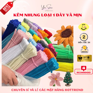 DÂY KẼM NHUNG LOẠI 1 DÀY MỊN ĐỦ MÀU LÀM HOA HANDMADE DIY YEN STORE