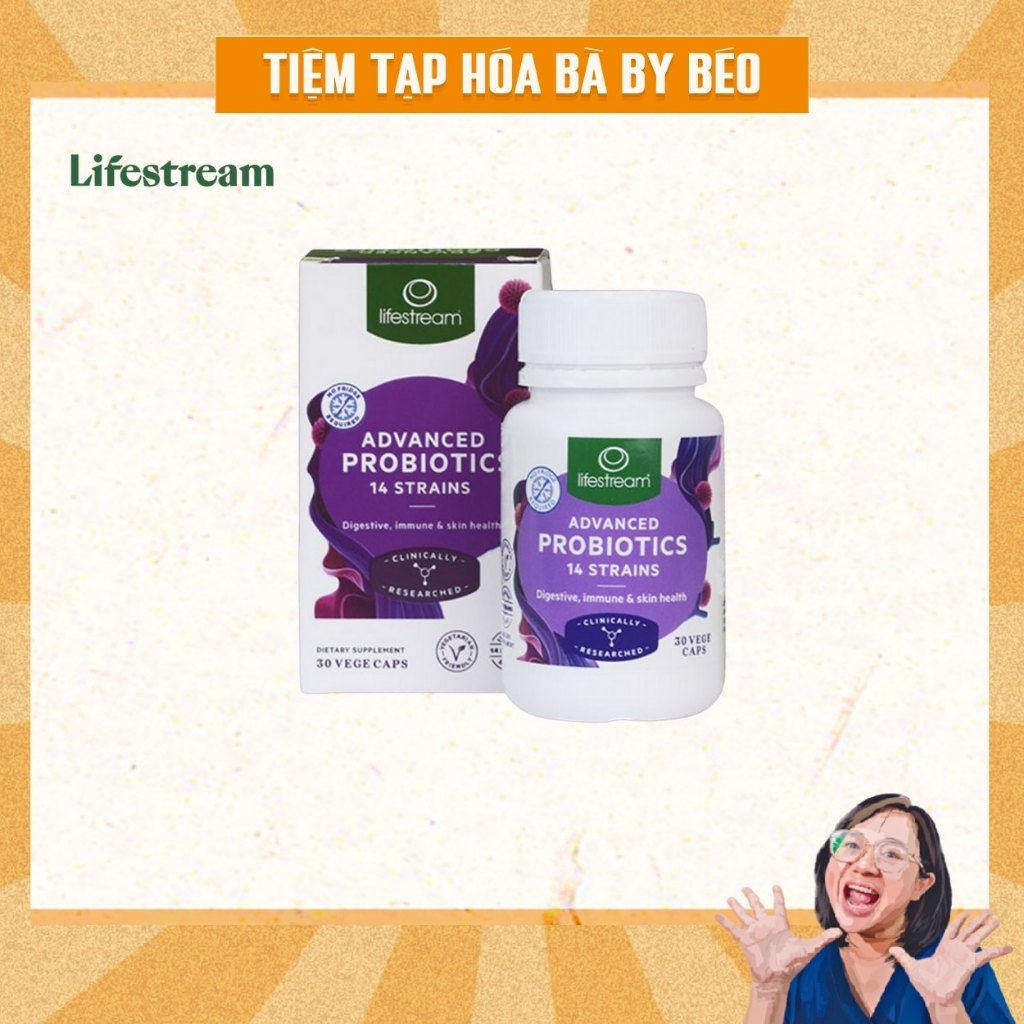 Men vi sinh 14 chủng Dr Chubby đẹp da, giảm chàm, tốt tiêu hóa Lifestream Advanced Probiotics