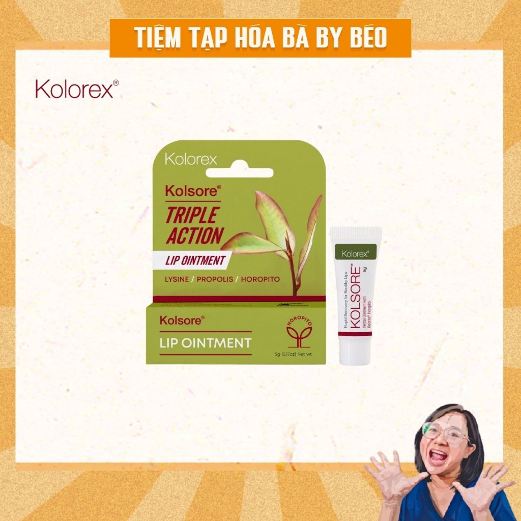 Kem bôi chàm môi, herpes môi Kolsore Lip Care Ointment 5g - Dr Chubby
