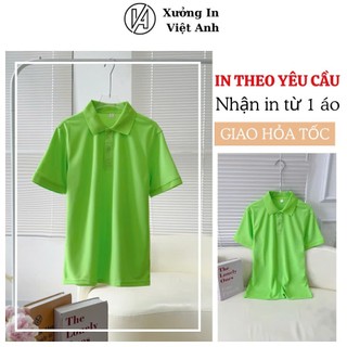 Áo thun polo Việt Anh, áo thun trơn cổ trụ cá sấu poly trơn co giãn 4 chiều mềm mịn mát - xanh chuối trơn
