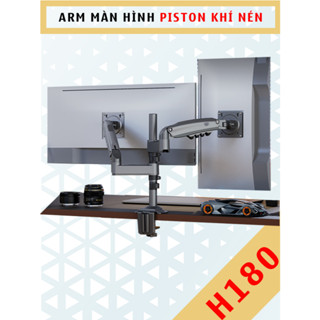 H180 - Giá treo 2 màn hình [17-27 inch]/ Giá đỡ 2 màn hình/ Phiên bản 2 tay của H100 [Cao cấp hơn M052 M074 F160]