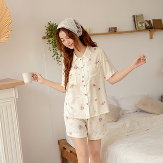 VIBES Pijama ngắn Lụa gấm Sweet Py Set