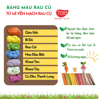Mì Yến Mạch Rau Củ TOTI Sợi Nhỏ Ngắn, Tăng Thô Cho Bé Ăn Dặm +7M, Không Thêm Muối, Tốt Cho Tiêu Hóa