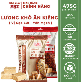 Lương Khô Ăn Kiêng SBT Gạo Lứt Yến Mạch Loại 475g Giảm Đường Ít Ngọt - Nhà máy SBT 1994