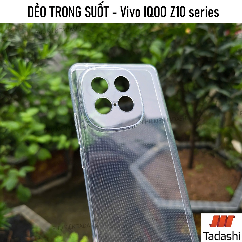 Ốp Lưng Dẻo Vivo iQOO Z10 Turbo/ Z10 Turbo Pro, Vivo iQOO Z10/ Z10x Trong Suốt, Có Gờ Bảo Vệ Camera 