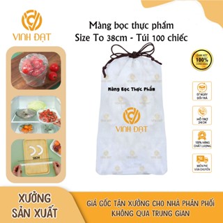Túi 100 Chiếc Màng Bọc Thực Phẩm Bo Chun Co Giãn Chính Hãng Vinh Đạt 38CM