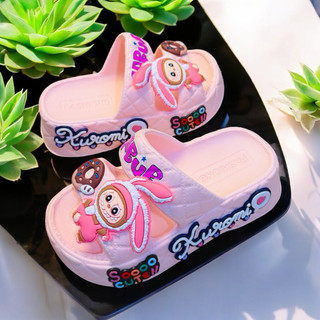  SIZE TO LÙI SIZE- Dép bánh mì cho bé gái hình thỏ hoa mai siêu dễ thương dép 2 quai chống nước đế cao siêu nhẹ và mềm 