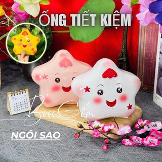 Heo đất tiết kiệm, Lợn đất Heo sứ, Ống heo tiết kiệm bằng sứ kiểu dáng Ngôi Sao May Mắn xinh xắn