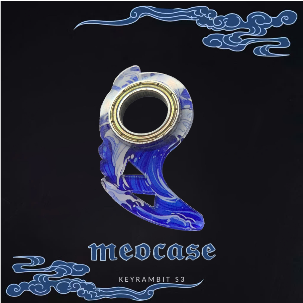 KEYRAMBIT - MÓC KHÓA XOAY - KARAMBIT - NGUYÊN TỐ  - VÒNG BI THÉP NHẬT SIÊU MƯỢT